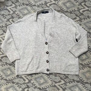 Zara Heather Gray Knit Cardigan